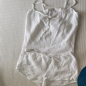 Bliss White Pajama Set